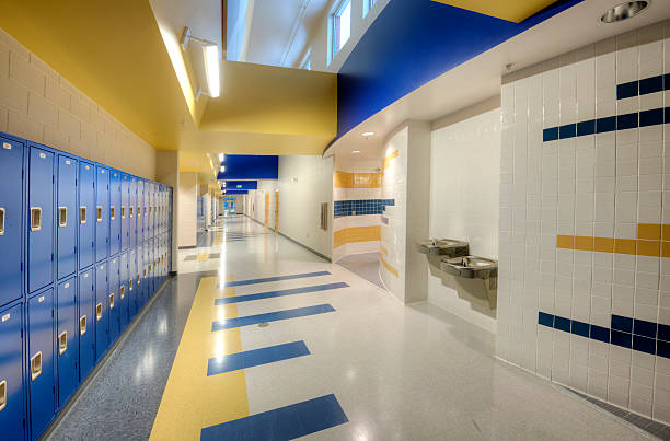 School hallway interior painting