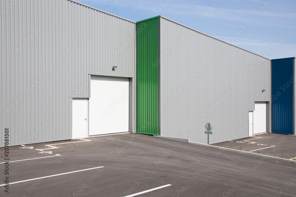 Exterior warehouse painting gray